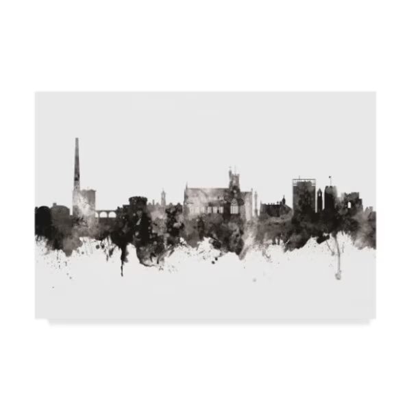 Michael Tompsett 'Carlisle England Skyline Black White' Canvas Art, 30x47, Trademark Fine Art, Mfr#: MT02175-C3047GG